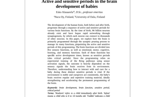 Active and sensitive periods in the brain development of babies